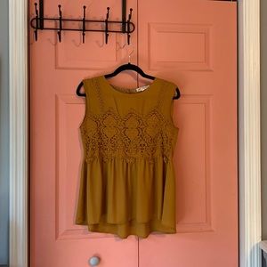 Dark Mustard Sleeveless Top